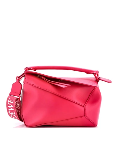 Pre-Owned Loewe Small Monochrome Puzzle Edge Bag Leather