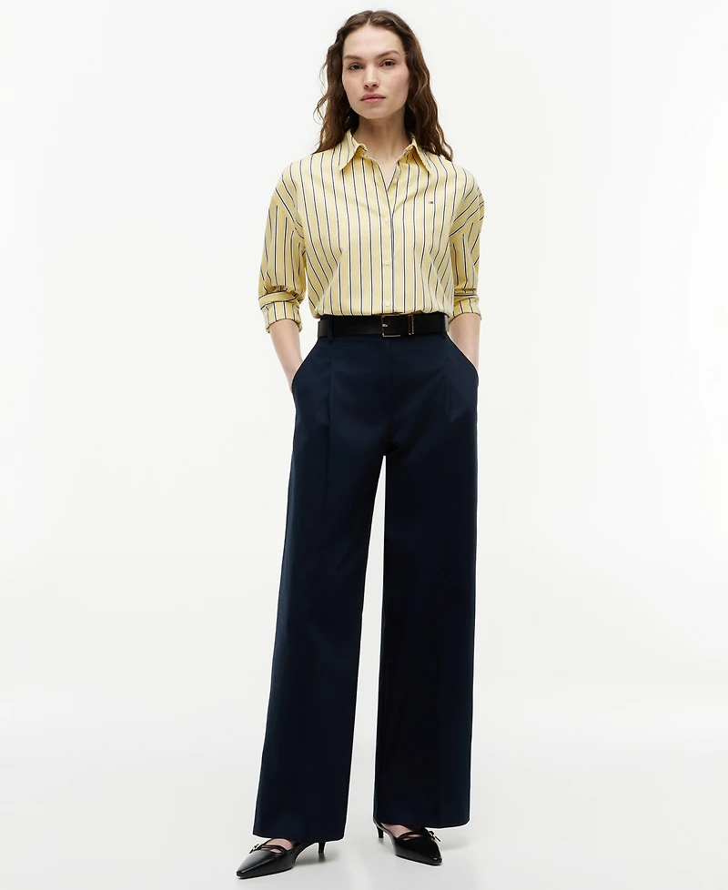 Tommy Hilfiger Women's Boxy Long-Sleeve Cotton Shirt
