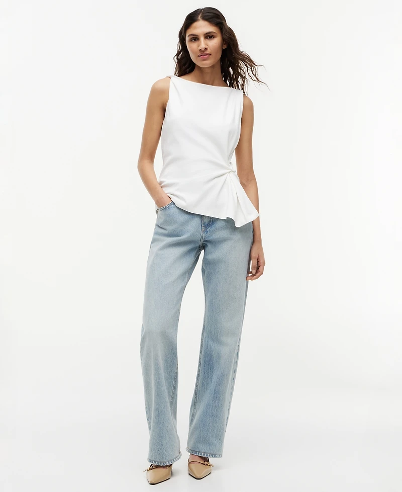 Tommy Hilfiger Women's Interlock Knot Sleeveless Cotton Top