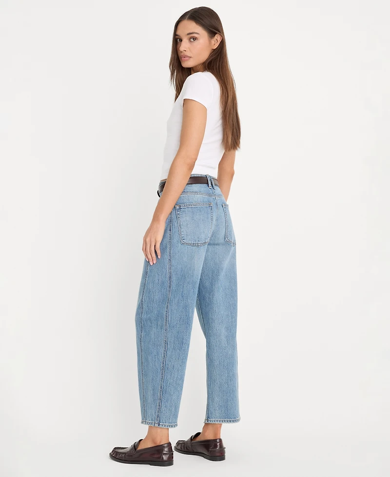 Good American Women's High Rise Barrel Jeans