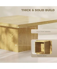Homcom Square Table, Center Table with 1.6" Thick Top