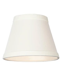 Springcrest Set of 4 Empire Chandelier Lamp Shades Cream Small 3" Top x 5" Bottom x 4" High Candelabra Clip-On Fitting