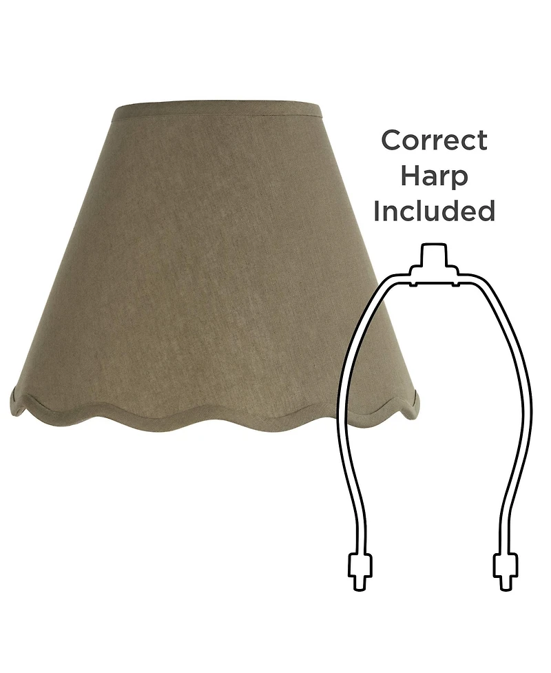 Springcrest Sage Scallop Empire Shade 6x12x9.5x9 (Spider)