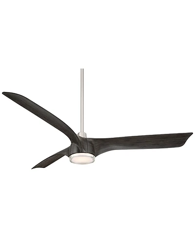 Casa Vieja 60" Artistry Brushed Nickel Led Damp Ceiling Fan
