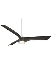 Casa Vieja 60" Artistry Brushed Nickel Led Damp Ceiling Fan