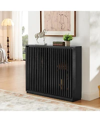 Clihome Modern Sideboard Cabinet with 2 Outlet Holes, Buffet Cabinet with Storage, Storage Cabinet
