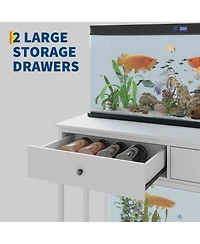 gaomon 40 Gallon Double Aquarium/Reptile Tank Stand with Outlets