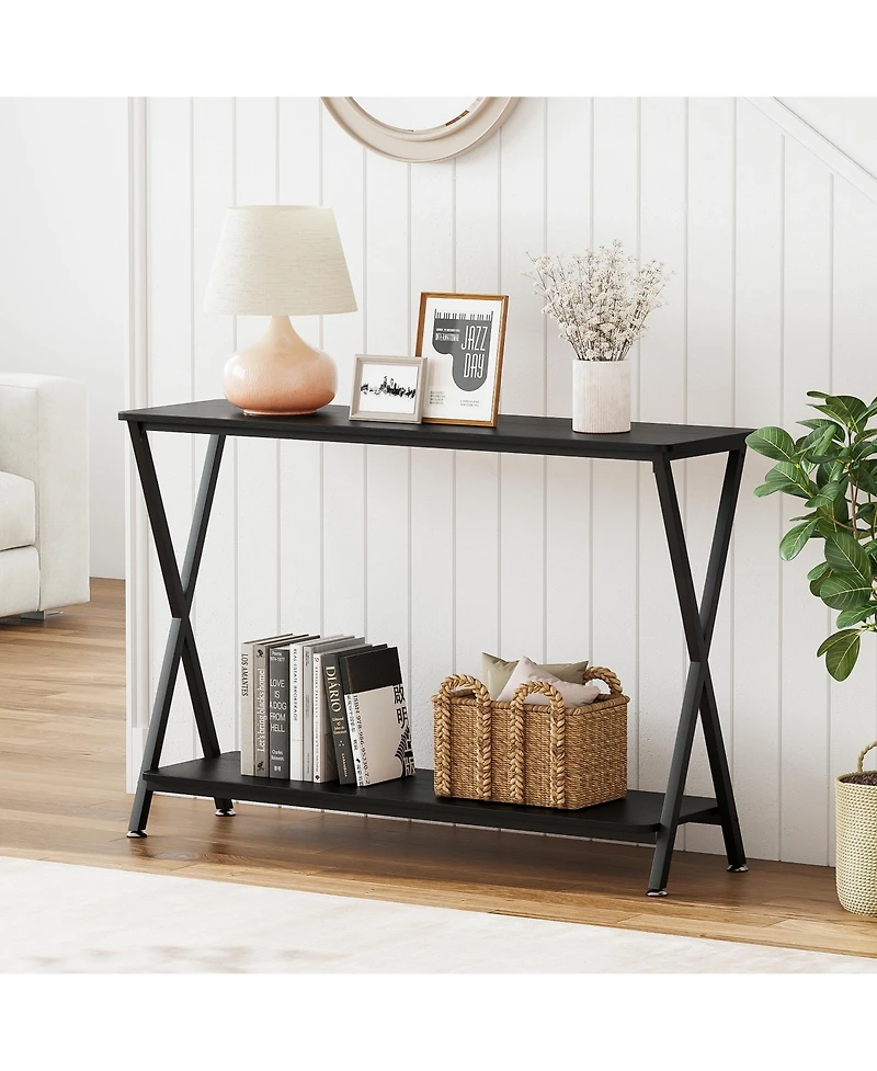 gaomon 2-Tier Narrow Farmhouse Sofa Table
