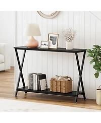 gaomon 2-Tier Narrow Farmhouse Sofa Table