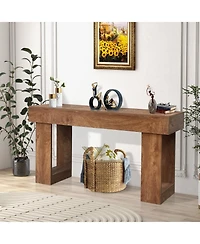 gaomon 63" Wooden Rectangular Console Sofa Table, for Entryway, Living Room, Hallway and Foyer