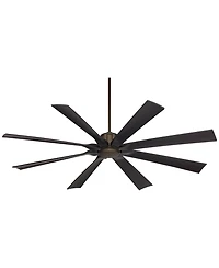 Possini Euro Design 70" Defender Modern Industrial Indoor Outdoor Ceiling Fan Remote