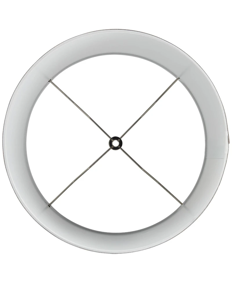 Springcrest Set of 2 Drum Lamp Shades Medium 13" Top x 14" Bottom x 10" High Spider with Replacement Harp and Finial Fitting