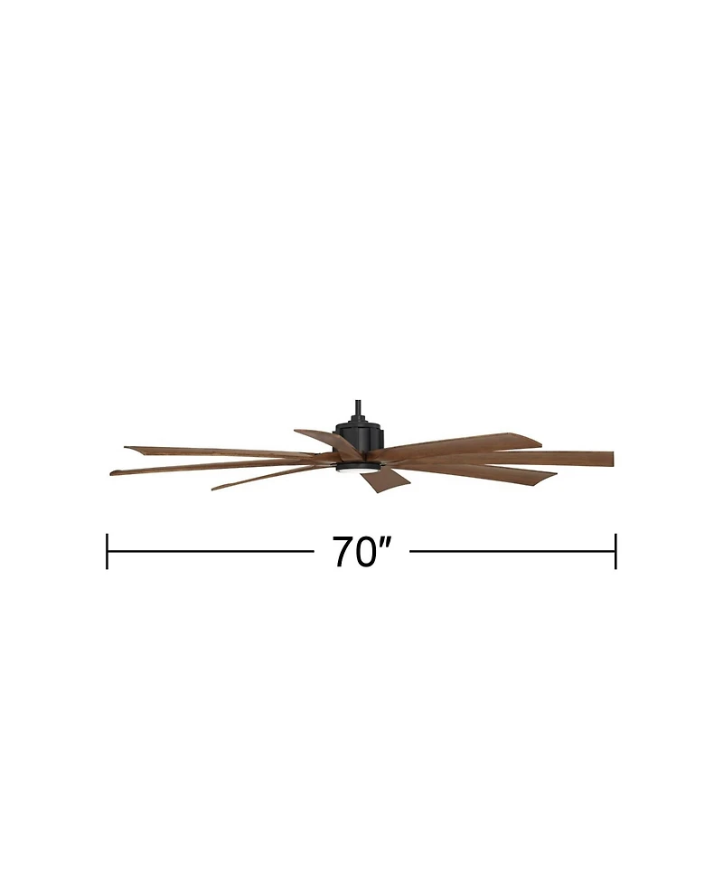 Possini Euro Design 70" Defender Indoor Outdoor Ceiling Fan 8 Blade Led Light Remote Control