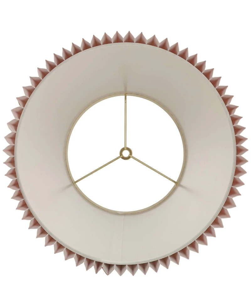 Springcrest 9" Top x 14 1/2" Bottom x 10" High x 10" Slant Lamp Shade Replacement Wide Pleated Spider Harp Finial