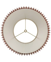Springcrest 9" Top x 14 1/2" Bottom x 10" High x 10" Slant Lamp Shade Replacement Wide Pleated Spider Harp Finial
