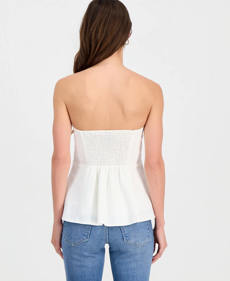 I.n.c. International Concepts Women's Strapless Peplum-Hem Top, Macy's Exclusive