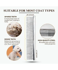 Aronkl Premium Dog Slicker Brush Comb Kit for Dense Long Curly Coats Doodles Poodles Goldendoodles Labradoodles