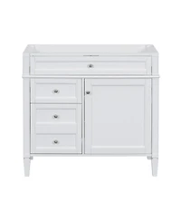 Sillysis Bathroom Vanity without Top Sink, Soft Close Drawers, Adjustable Shelf and Door Organizer for Small