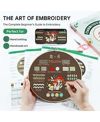 Gnuadz Embroidery Kit Beginners 38 Stitches Step-by-Step Videos Accessories Gift Craft Lovers