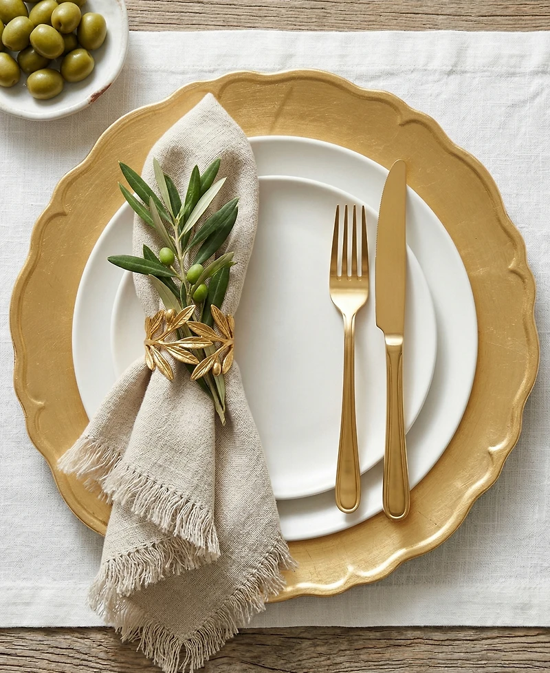 American Atelier Regency Charger Plate 12 Piece Dinnerware Set, Service for 12