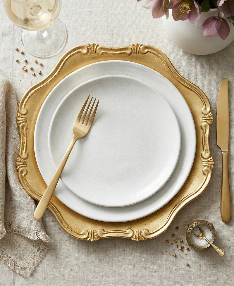 American Atelier Baroque Charger Plate 12 Piece Dinnerware Set, Service for