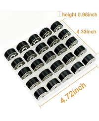Gnuadz 25pcs Prewound Bobbin Thread 70d/2 Embroidery Sewing Machines Diy
