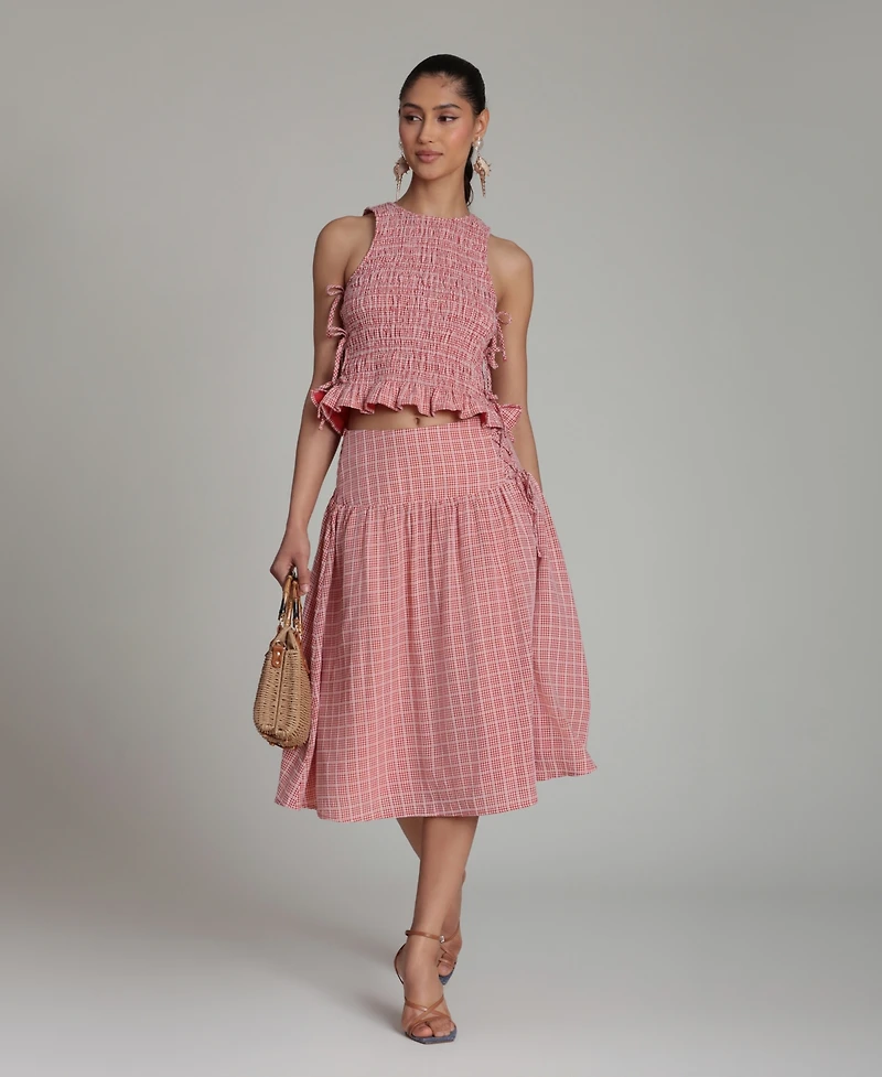 Avec Les Filles Women's A-Line Midi Skirt