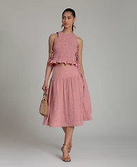 Avec Les Filles Women's A-Line Midi Skirt