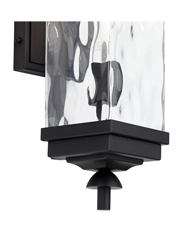 John Timberland Valentino 22" High Modern Outdoor Wall Light Fixture Mount Porch House Weatherproof Metal Water Glass Shade