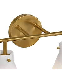 Possini Euro Design Possini Euro Cielo 33" Wide Warm Brass 4-Light Bath Light