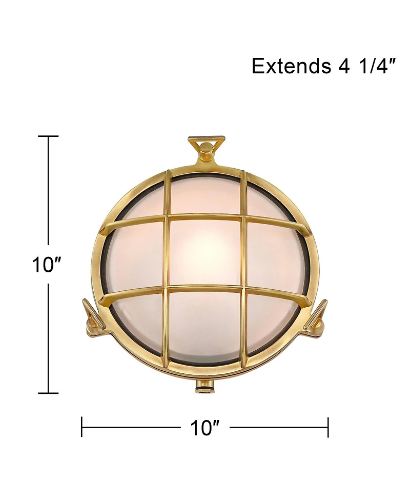 Possini Euro Design Possini Euro Anjali 10"H Bulkhead Outdoor Wall Light Set of 2