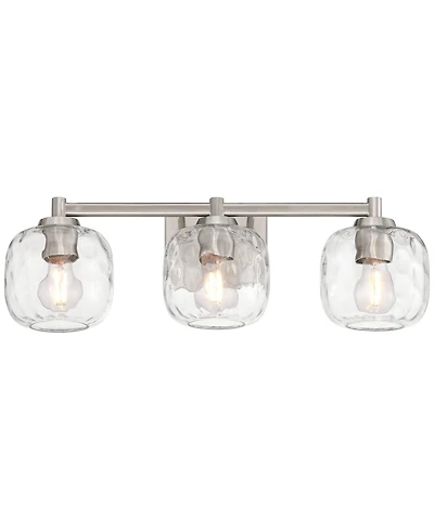 Possini Euro Design Possini Euro Mio 23"W Brushed Nickel Water Glass 3-Light Bath Light