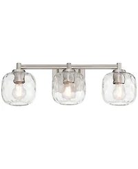 Possini Euro Design Possini Euro Mio 23"W Brushed Nickel Water Glass 3-Light Bath Light