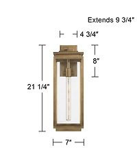 Possini Euro Design Possini Euro Atkins 21 1/4" High Weathered Brass Outdoor Wall Light