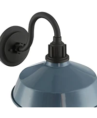 Franklin Iron Works Franklin Iron Arnett 10 1/2" High Denim Blue Outdoor Barn Wall Light