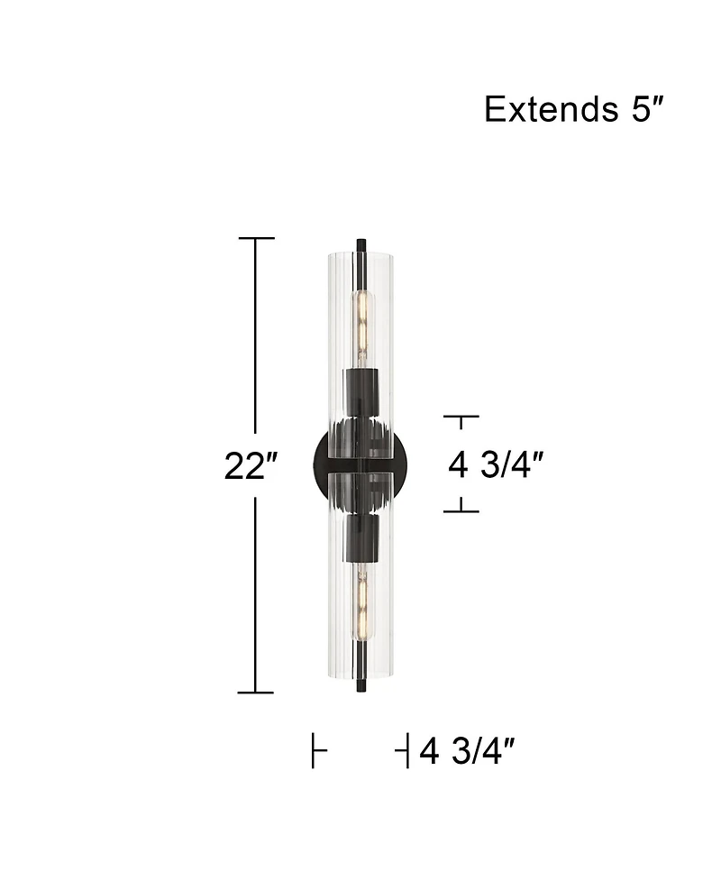 Possini Euro Design Possini Euro Taurus 22" Wide Matte 2-Light Bath Light Set of 2