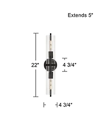 Possini Euro Design Possini Euro Taurus 22" Wide Matte 2-Light Bath Light Set of 2
