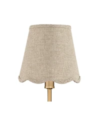 Possini Euro Design Ophelia 9 1/2"H Warm Brass Plug-In Wall Sconce Scallop Shade