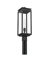 Possini Euro Design Possini Euro Atkins 99 1/4"H Die Cast Matte Black Outdoor Post Light