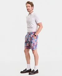 Club Room Men's Regular-Fit Madras Plaid Patchwork 9" Shorts, Exclusively at Macy's - Piece Block Yd