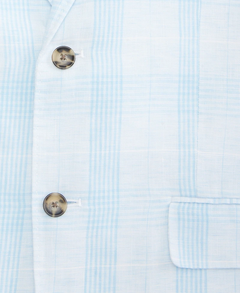 Club Room Men's Plaid Linen Blazer, Macy's Exclusive - Jacket Soft Yd