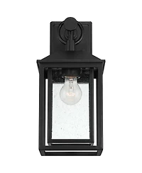 John Timberland Franklin Iron Works Califa Mission Outdoor Wall Light Fixture Metal 15 1/4" Clear Seedy Glass