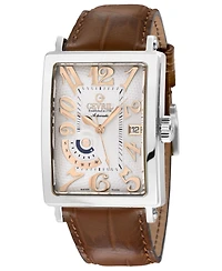 Gevril Men's Avenue of Americas Swiss Automatic Italian Leather Strap Watch