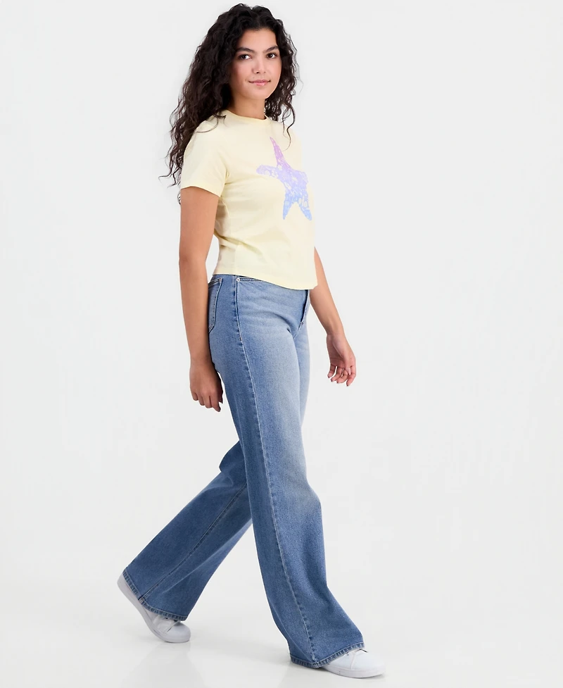 Pretty Rebel Juniors' Starfish Graphic Cotton T-Shirt