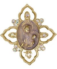 Symbols of Faith 14k Gold Dipped Mary and Child Pin