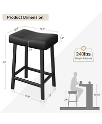 gaomon Dining Chair Counter Height Bar Stools Set of 2 24 Inch Barstools for Kitchen Dining Room