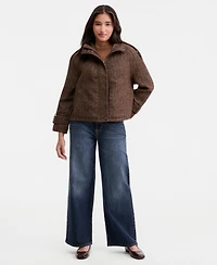 CoffeeShop Women's Short-Raglan-Sleeve Coat
