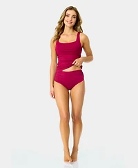 Anne Cole Women's Hidden Underwire Square Neck Tankini Top