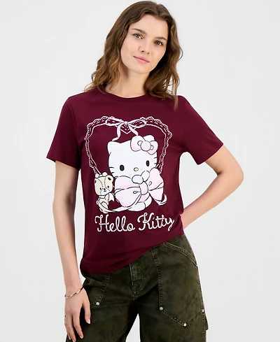 Grayson Threads, The Label Juniors' Hello Kitty Bow Graphic-Print Tee
