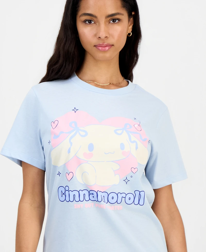 Grayson Threads, The Label Juniors' Cinnamoroll Bow Graphic-Print Tee